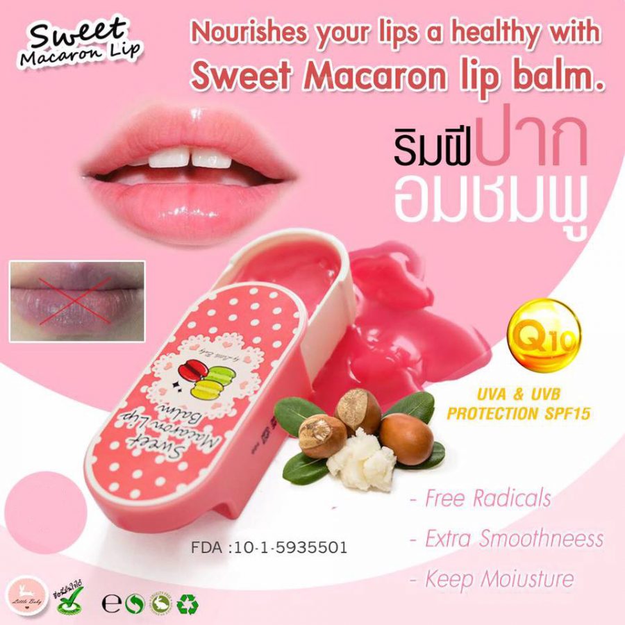 Sweet Macaron Whitening Lip Balm by little baby