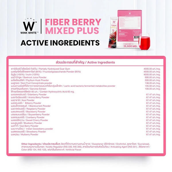 W Fiber ingredients
